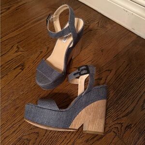 Jimmy Choo Black and Tan Platform Sandals